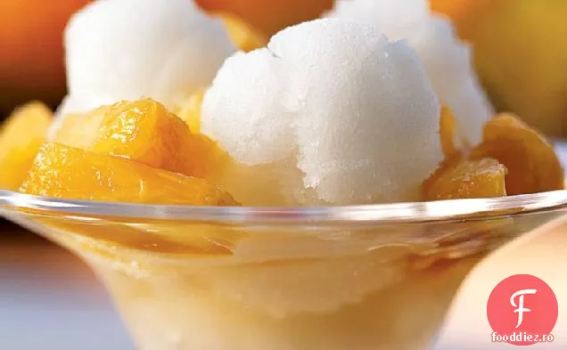 Sorbet de fasole de vanilie cu Topping de ananas