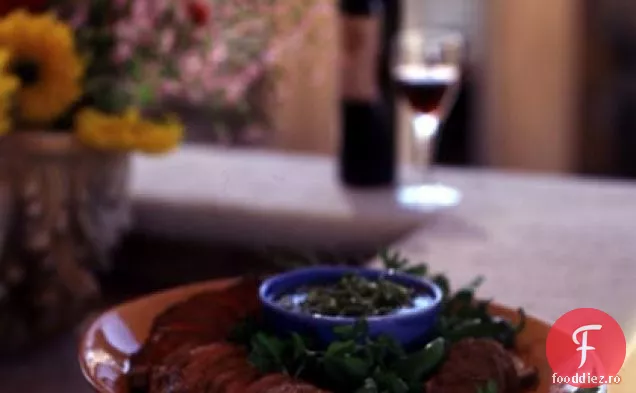Filet de vită la grătar cu sos Pebre