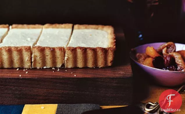 Tarta Ricotta cu compot de fructe uscate