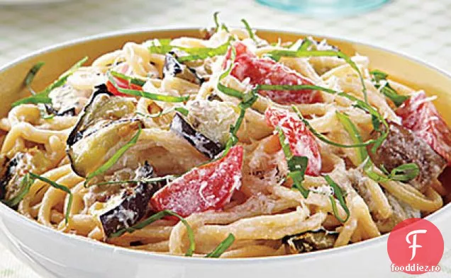 Spaghete cu vinete, Ricotta și roșii