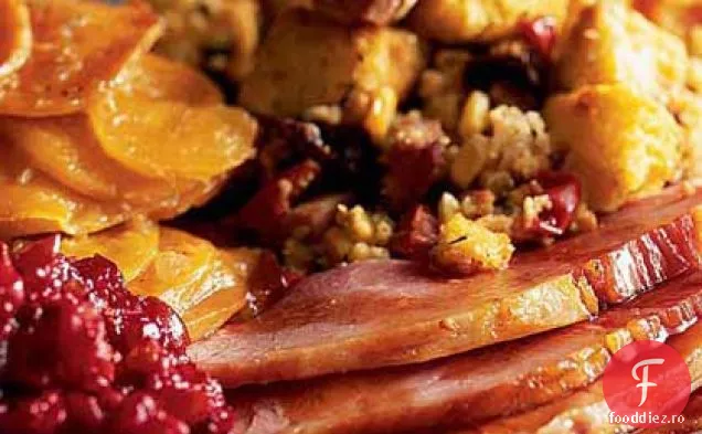 Șuncă cu șampanie și glazură de vanilie