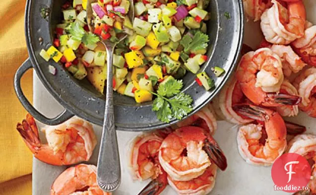 Creveți Pocați cu cidru cu Salsa de mere Izabela