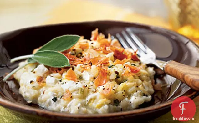 Risotto de salvie cu Mozzarella proaspătă și Prosciutto