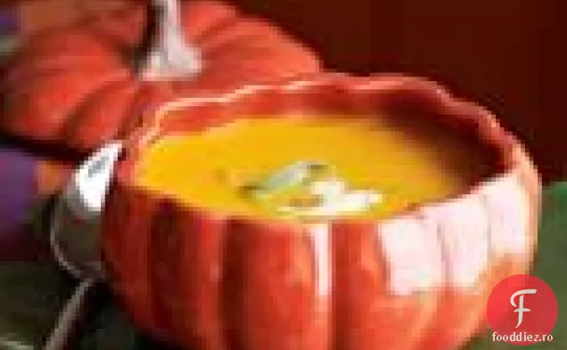 Supă De Dovleac Prăjită Cu Cremă De Cidru