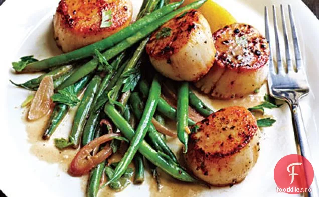 Scoici arse cu Haricots Verts