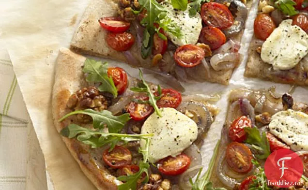 Pizza cu rucola și brânză de capră