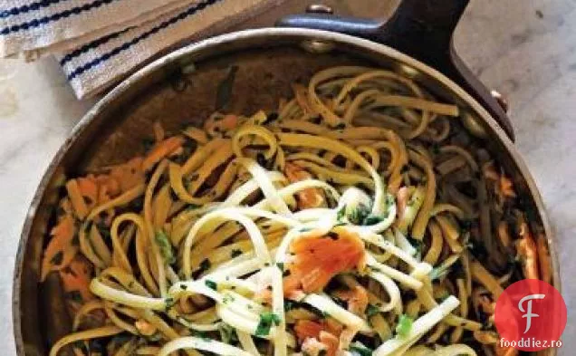Linguine cu sos de somon afumat