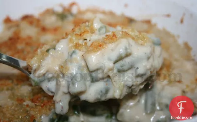 Caserola de fasole verde cu Topping de pesmet Panko