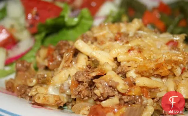 Caserola Mac și brânză de vită măcinată