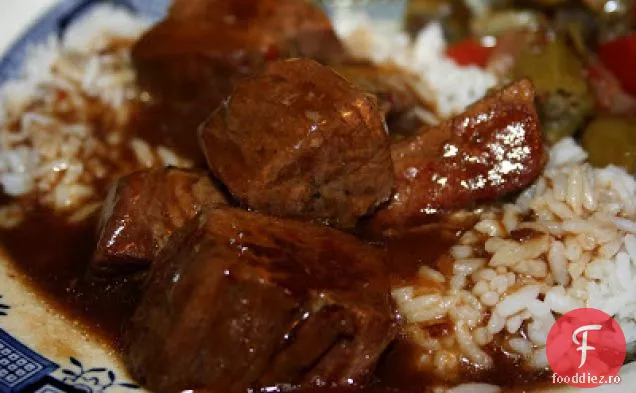 Sfaturi de carne de vită Crockpot și orez