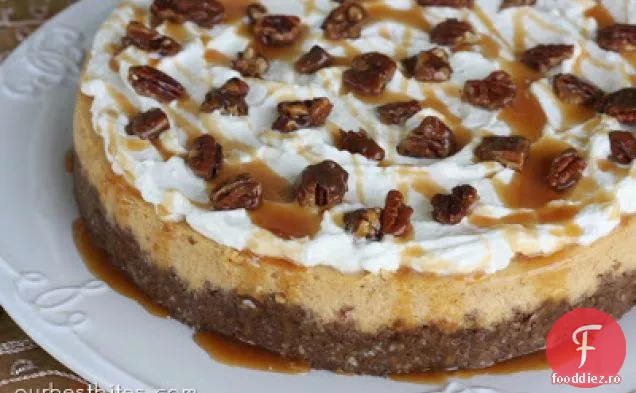 Cheesecake de dovleac cu pecan-crustă de ghimbir