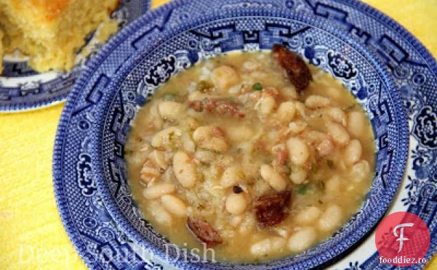 Fasole albă Cajun cu orez