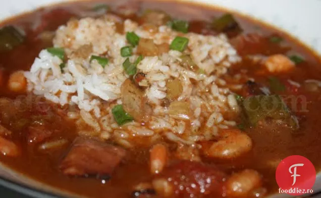 Gumbo de creveți și Andouille cu Okra