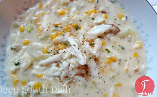 Chowder de porumb și Crab