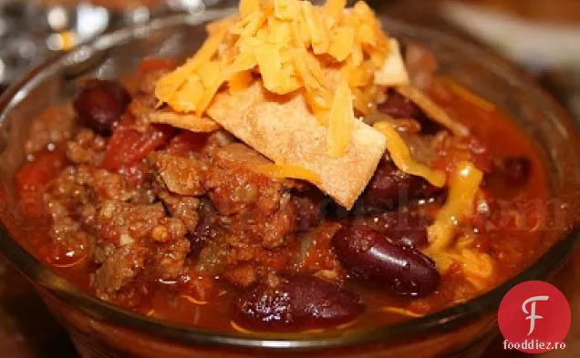 Crockpot Chili de vită cu fasole