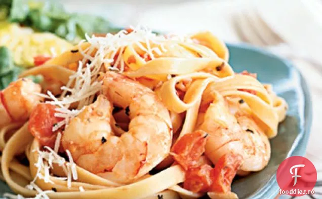 Creveți picante și Fettuccine