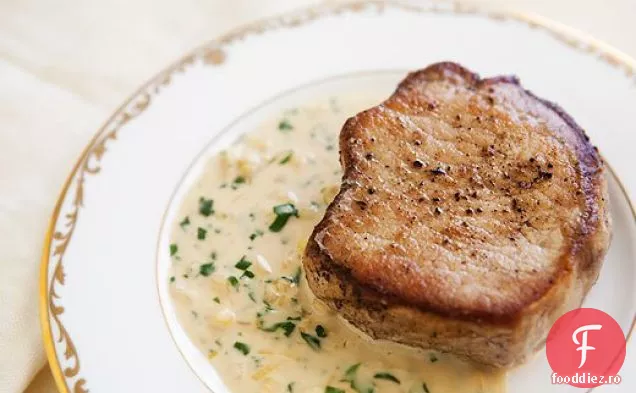 Cotlet de porc cu sos Dijon