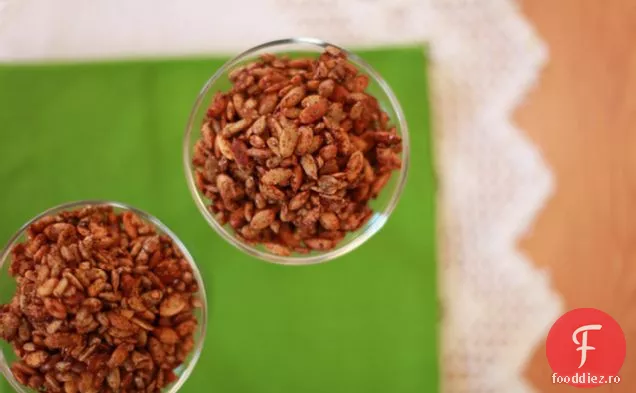 Semințe Picante Prăjite De Dovleac Și Floarea Soarelui