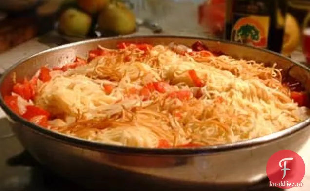 Sopa Seca de Fideo (cuiburi de păr de înger în stil Mexican)