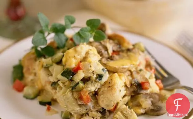 Straturi de legume și brânză