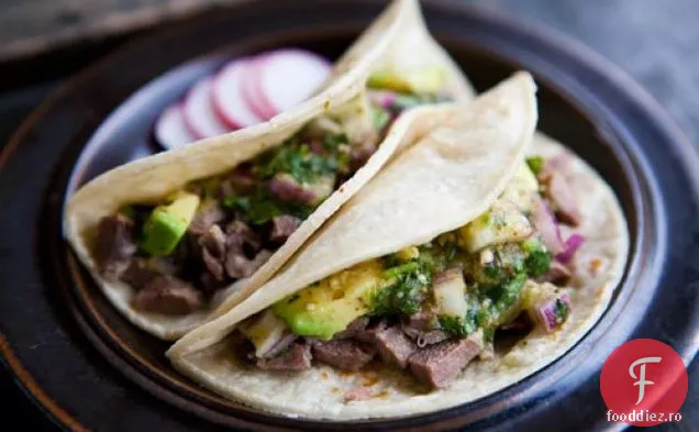 Carne de vită Tacos de Lengua (carne de vită limba Tacos)