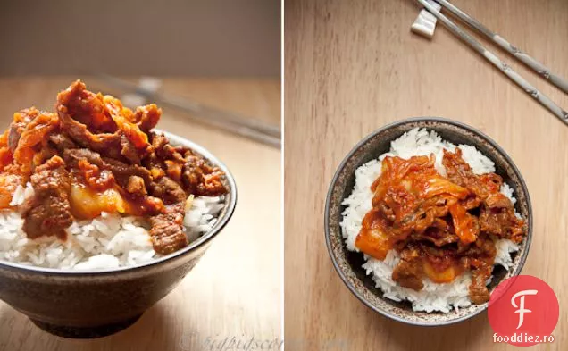 Carne de vită și kimchi