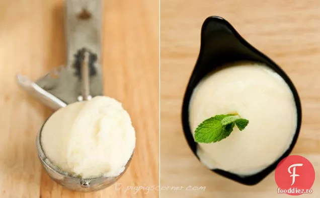Sorbet de mere verzi și cidru spumant
