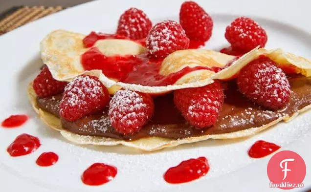 Crepe de zmeură și Nutella