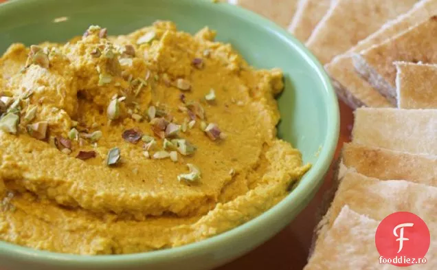 Hummus de dovleac condimentat marocan (natural Vegan, fără Gluten și fără soia)