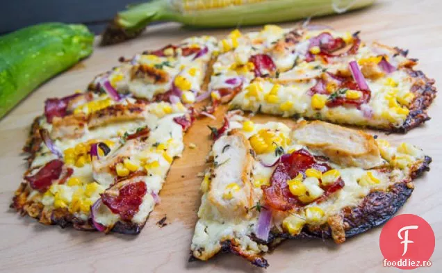 Pui De Porumb Chowder Dovlecel Crustă Pizza