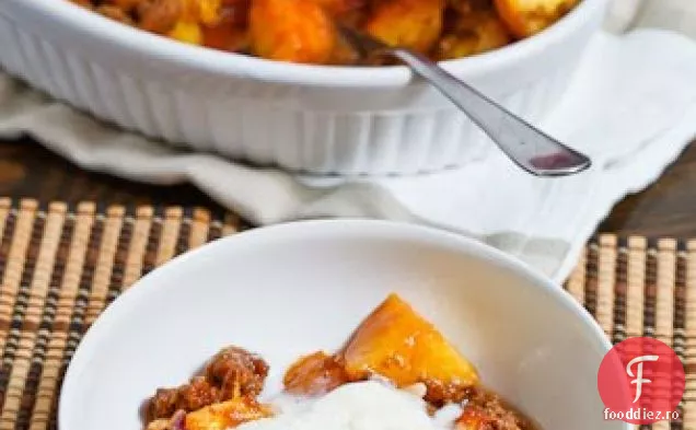 Peach Amaretti Crumble