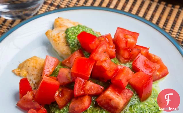 Parmezan Cu Crustă Pesto Tilapia Bruschetta