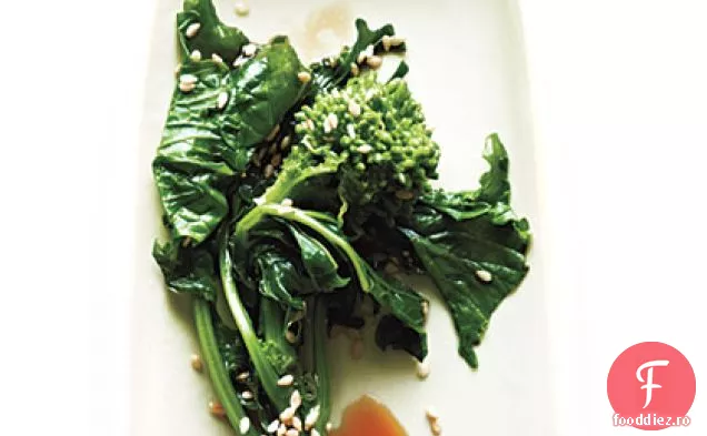 Broccoli rabe cu susan și soia