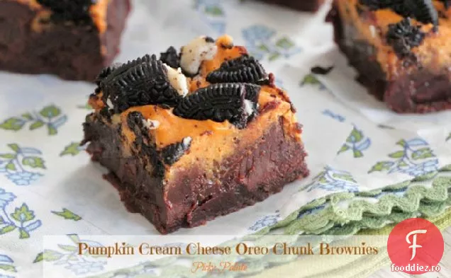 Brânză Cremă De Dovleac Oreo Chunk Brownies