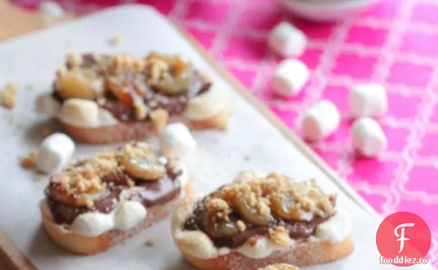 Bruschetta cu banane prăjite și Nutella S ' mores