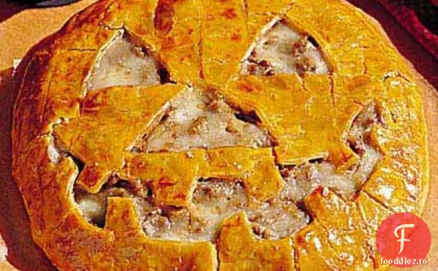 Plăcintă Cu Cheeseburger Jack-O'-Lantern