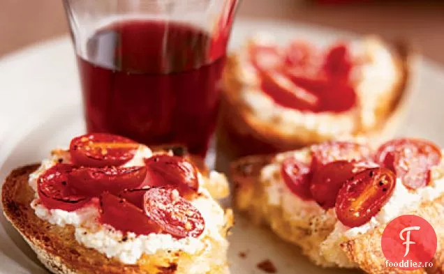 Ricotta Friptă-Pâine Prăjită Cu Roșii