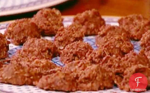 Ciocolată Unt De Arahide Fulgi De Ovăz Fără Lactate Cookie-Uri Fără Coacere