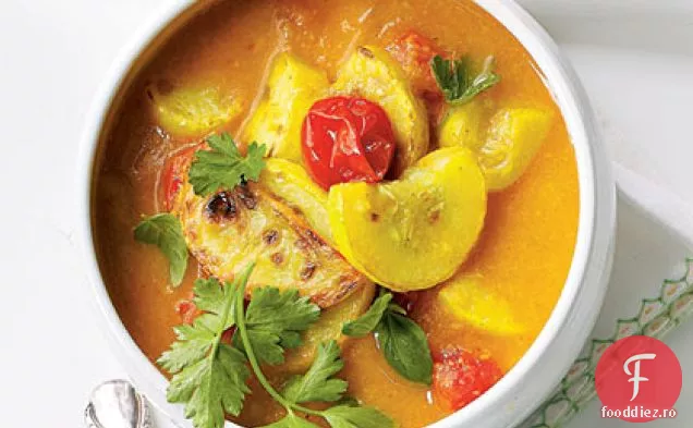 Tocană galbenă de dovlecei și Curry
