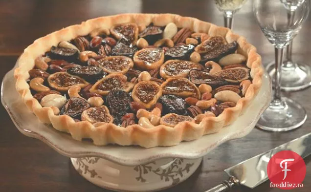 Tartă cu smochine glazurate cu Ganache de ciocolată fără lactate