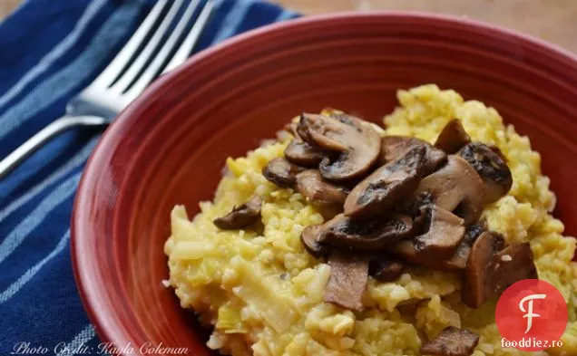 Mămăligă vegană cremoasă cu praz