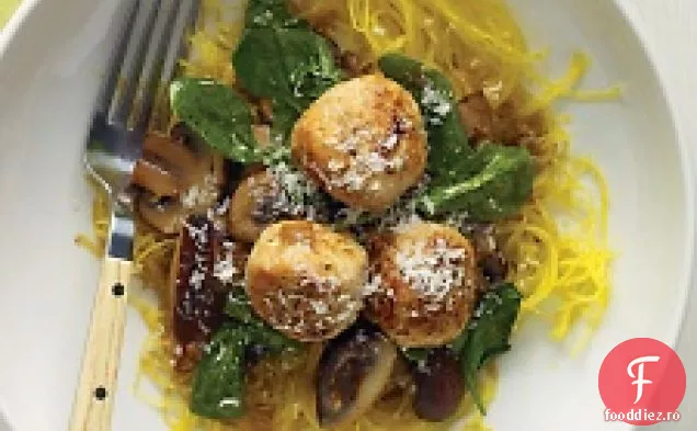 Dovlecei Spaghetti Cu Chiftele De Curcan
