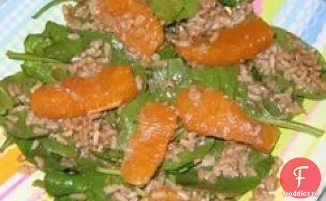 Salată De Orez Brun Cu Vinaigretă Portocalie