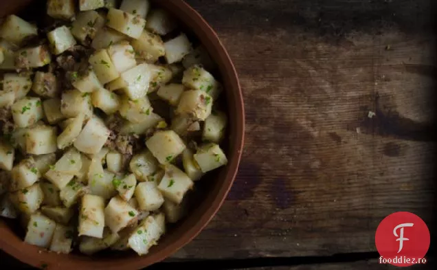Cartofi cu slănină și ficat