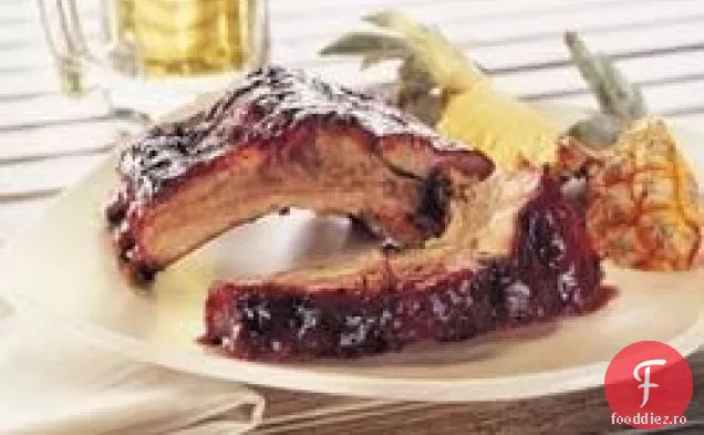 Coaste Din Spate De Porc În Stil Kansas City