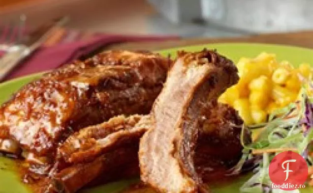 Coaste din spate dulci și picante gătite lent