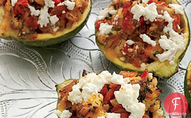 Dovlecei umpluți cu creveți și Feta