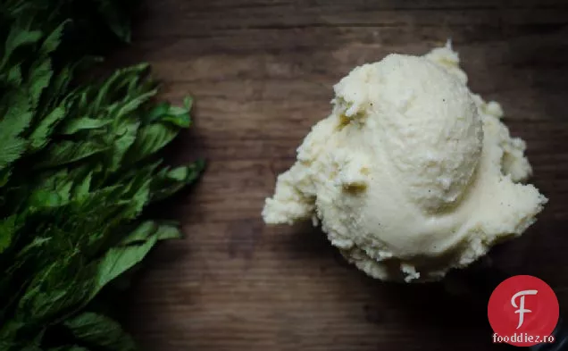 Înghețată de fasole de vanilie și mentă proaspătă
