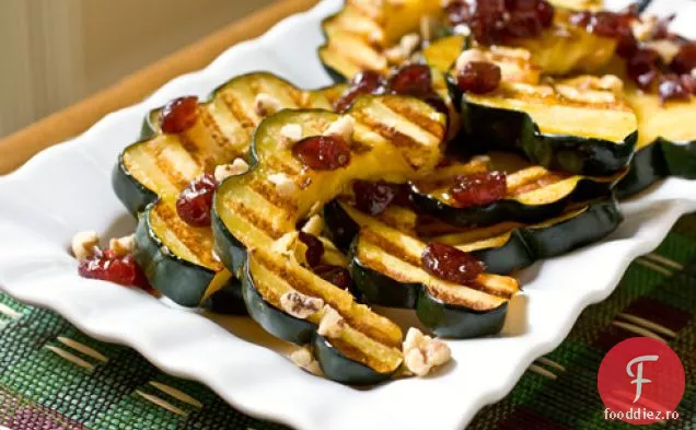 A Panini Press Thanksgiving...Squash de ghindă la grătar cu sirop de arțar de afine-ghimbir