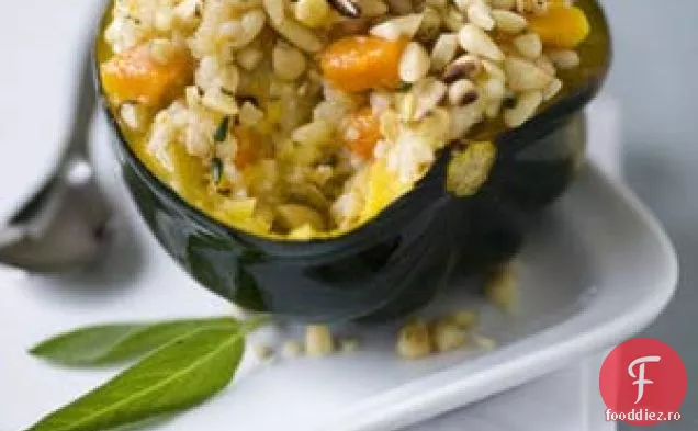 Squash De Ghindă Prăjită Cu Risotto De Dovlecei